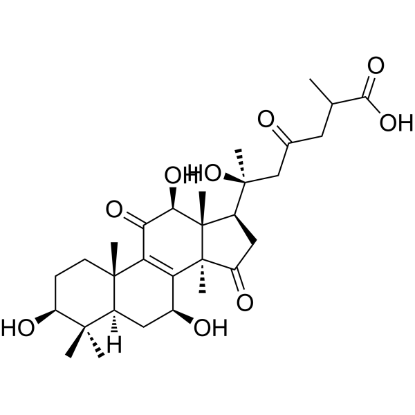 20-Hydroxyganoderic Acid G Chemical Structure 20-Hydroxyganoderic Acid G (Synonyms: 20-羟基灵芝酸G)
