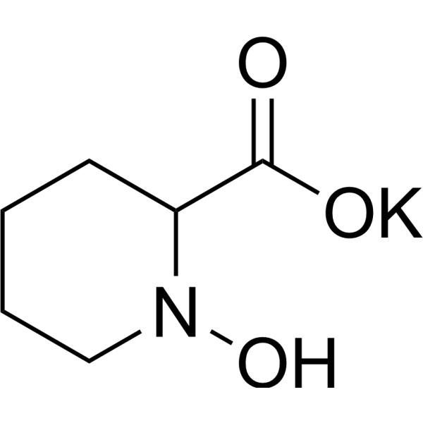 N-Hydroxypipecolic acid potassium Chemical Structure N-Hydroxypipecolic acid potassium (Synonyms: 1-Hydroxy-2-piperidinecarboxylic acid potassium; NHP potassium)