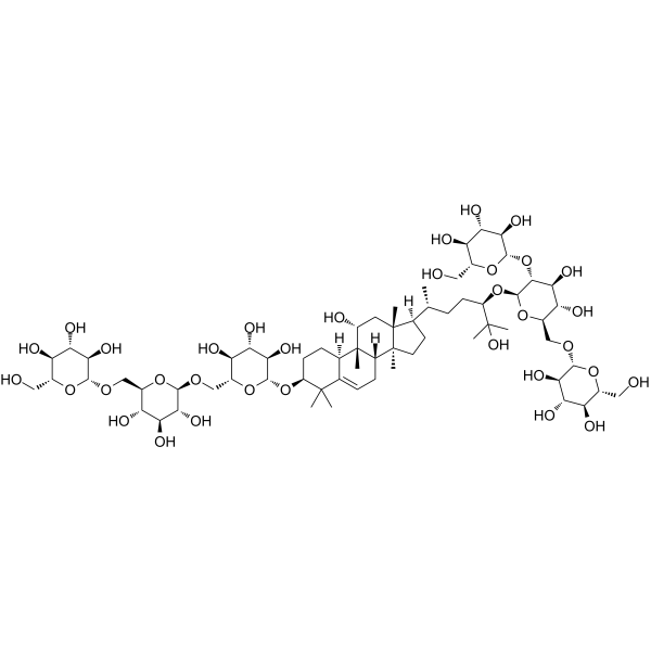 Mogroside VI A Chemical Structure Mogroside VI A (Synonyms: 罗汉果皂苷VI A)