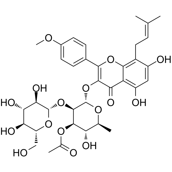 Sagittatoside C Chemical Structure Sagittatoside C (Synonyms: 箭藿苷 C)