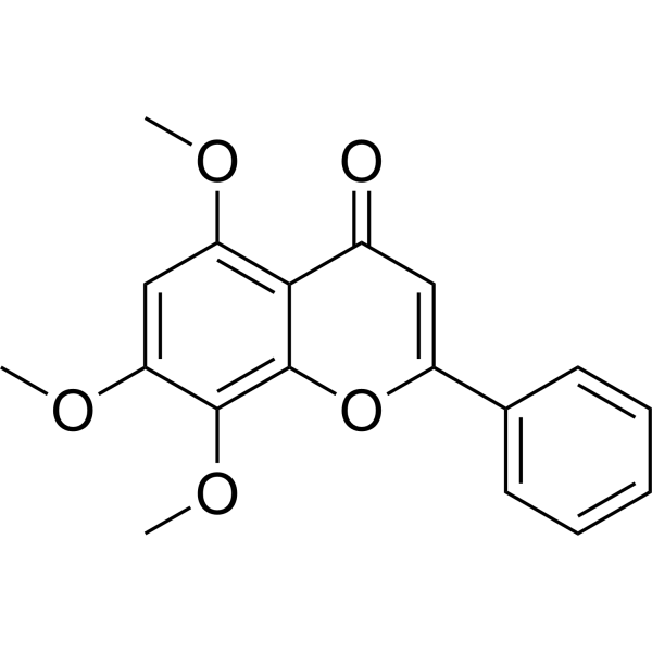 5,7,8-Trimethoxyflavone Chemical Structure 5,7,8-Trimethoxyflavone (Synonyms: Norwogonin 5,7,8-trimethyl ether)