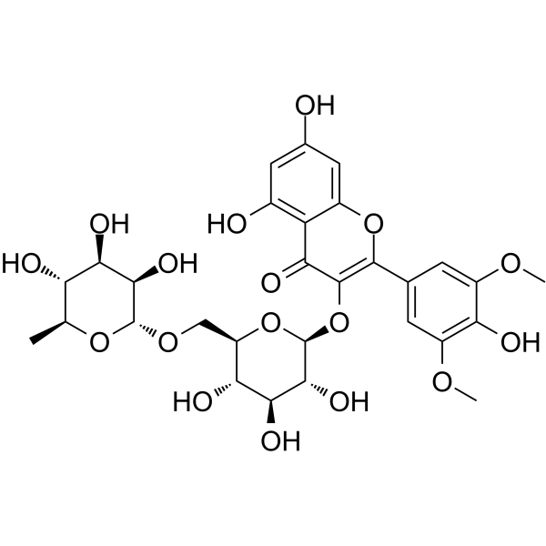 Syringetin-3-O-rutinoside Chemical Structure Syringetin-3-O-rutinoside