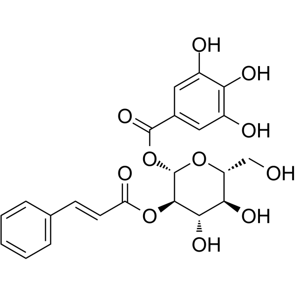1-O-Galloyl-2-O-cinnamoyl-glucose Chemical Structure 1-O-Galloyl-2-O-cinnamoyl-glucose