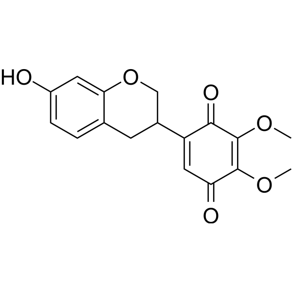 Pendulone Chemical Structure Pendulone (Synonyms: 垂崖豆藤异黄烷醌)