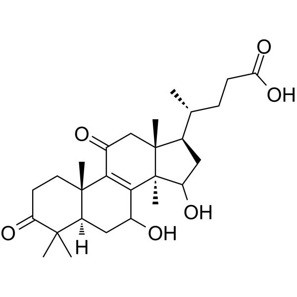 7,15-Dihydroxy-4,4,14-trimethyl-3,11-dioxochol-8-en-24-oic acid Chemical Structure 7,15-Dihydroxy-4,4,14-trimethyl-3,11-dioxochol-8-en-24-oic acid