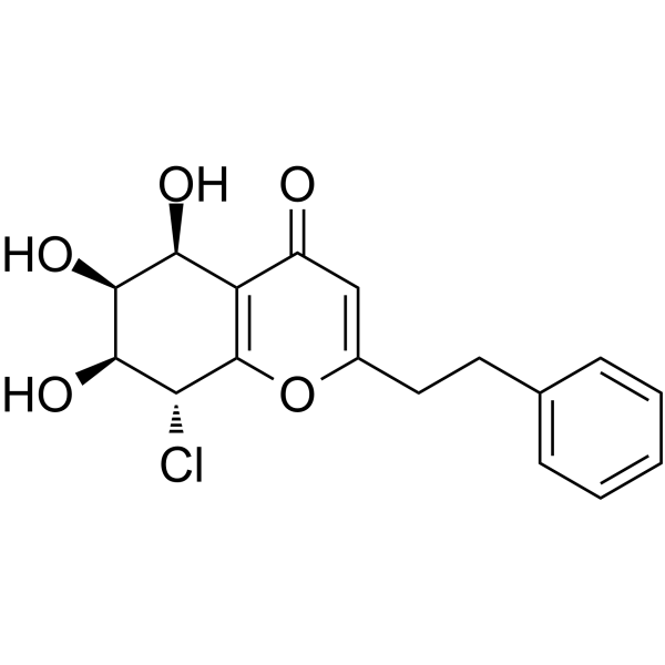 8-Chloro-2-(2-phenylethyl)-5,6,7-trihydroxy-5,6,7,8-tetrahydrochromone Chemical Structure 8-Chloro-2-(2-phenylethyl)-5,6,7-trihydroxy-5,6,7,8-tetrahydrochromone