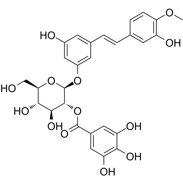Rhaponticin 2′′-O-gallate Chemical Structure Rhaponticin 2′′-O-gallate