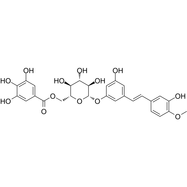 Rhaponticin 6′′-O-gallate Chemical Structure Rhaponticin 6′′-O-gallate