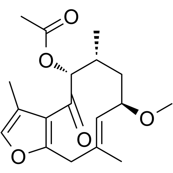 2-Methoxy-5-acetoxy-fruranogermacr-1(10)-en-6-one Chemical Structure 2-Methoxy-5-acetoxy-fruranogermacr-1(10)-en-6-one