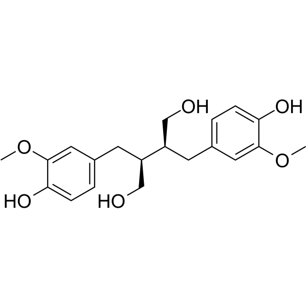 (+)-Secoisolariciresinol Chemical Structure (+)-Secoisolariciresinol (Synonyms: (+)-开环异落叶松脂素)