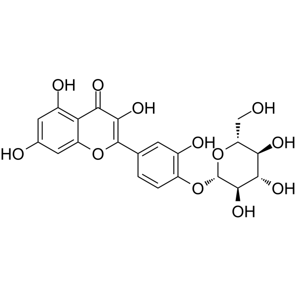 Spiraeoside Chemical Structure Spiraeoside (Synonyms: Quercetin 4′-O-glucoside)