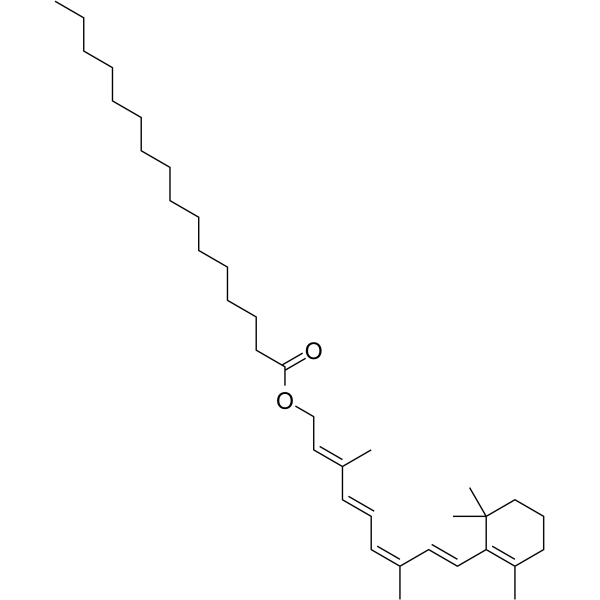 9-cis-Vitamin A palmitate Chemical Structure 9-cis-Vitamin A palmitate (Synonyms: 9-cis-Retinyl palmitate)