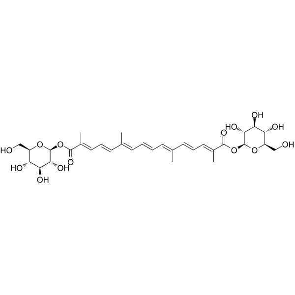 Crocin IV Chemical Structure Crocin IV (Synonyms: 西红花苷Ⅳ; Dicrocin)