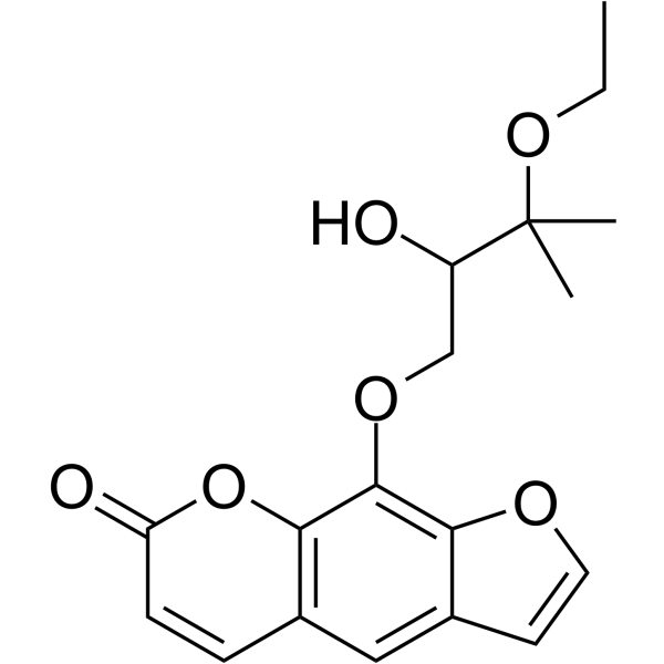 8-(3-Ethoxy-2-hydroxy-3-methylbutyloxy)psoralen Chemical Structure 8-(3-Ethoxy-2-hydroxy-3-methylbutyloxy)psoralen