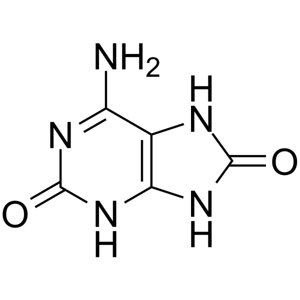 2,8-Dihydroxyadenine Chemical Structure 2,8-Dihydroxyadenine (Synonyms: 2,8-二羟基腺嘌呤)