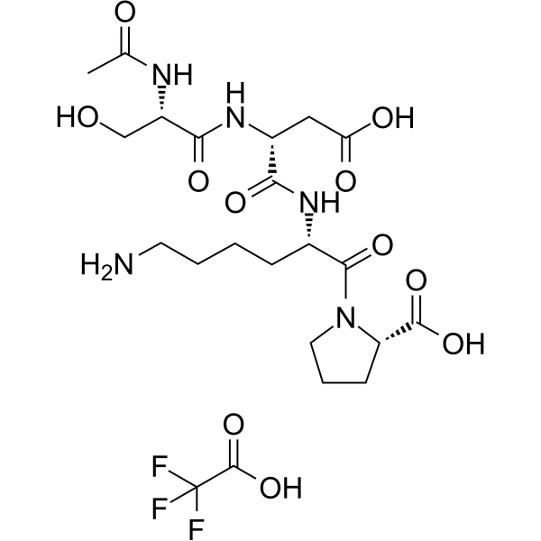 N-Acetyl-Ser-Asp-Lys-Pro TFA Chemical Structure N-Acetyl-Ser-Asp-Lys-Pro TFA (Synonyms: Ac-SDKP TFA)