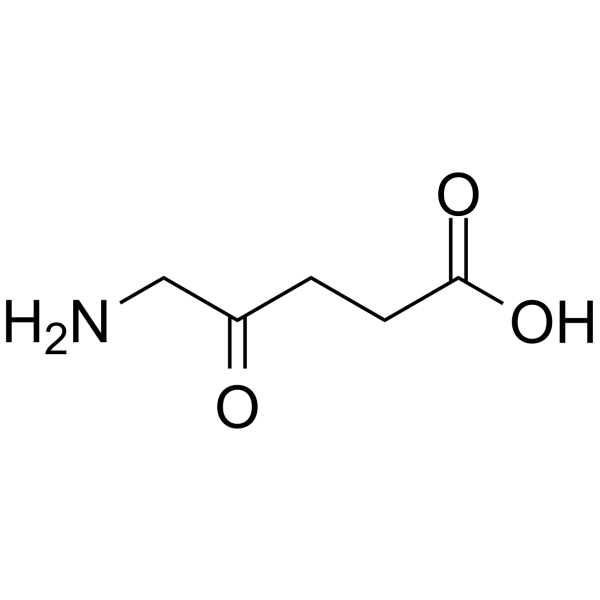 5-Aminolevulinic acid Chemical Structure 5-Aminolevulinic acid (Synonyms: 5-氨基乙酰丙酸; 5-ALA; δ-Aminolevulinic acid; 5-Amino-4-oxopentanoic acid)