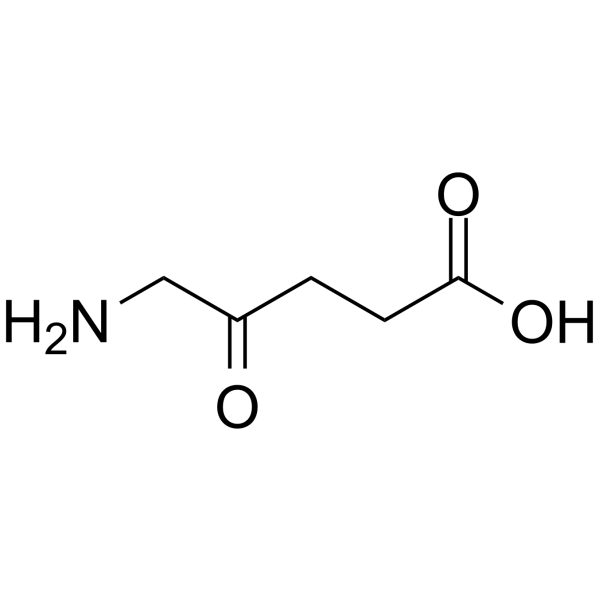 5-Aminolevulinic acid                                          (Synonyms: 5-氨基乙酰丙酸; 5-ALA;  δ-Aminolevulinic acid;  5-Amino-4-oxopentanoic acid)