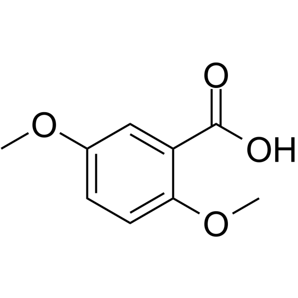 2,5-Dimethoxybenzoic acid Chemical Structure 2,5-Dimethoxybenzoic acid (Synonyms: 2,5-二甲氧基苯甲酸)