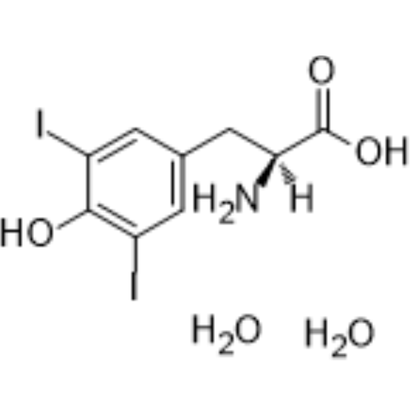 (S)-2-Amino-3-(4-hydroxy-3,5-diiodophenyl)propanoic acid dihydrate Chemical Structure (S)-2-Amino-3-(4-hydroxy-3,5-diiodophenyl)propanoic acid dihydrate