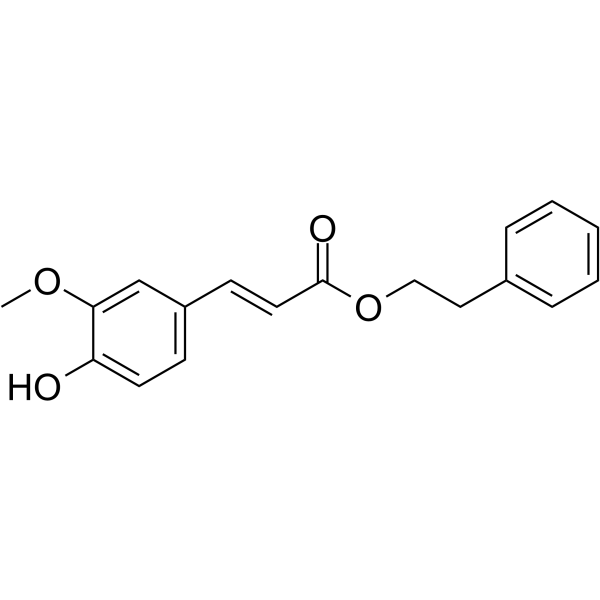 Phenethyl ferulate Chemical Structure Phenethyl ferulate (Synonyms: 阿魏酸苯乙酯)