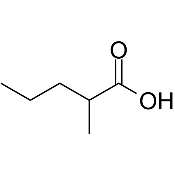 2-Methylvaleric acid Chemical Structure 2-Methylvaleric acid (Synonyms: 2-Methylpentanoic acid)