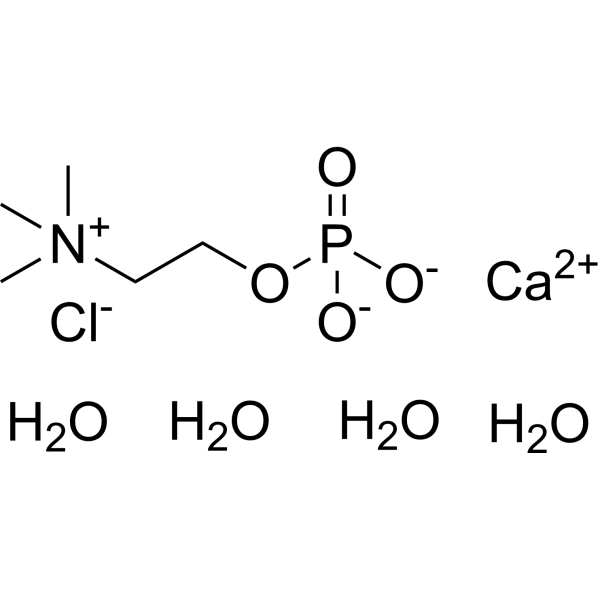Phosphorylcholine chloride calcium salt tetrahydrate Chemical Structure Phosphorylcholine chloride calcium salt tetrahydrate (Synonyms: 氯化磷酰胆碱钙盐水合物)