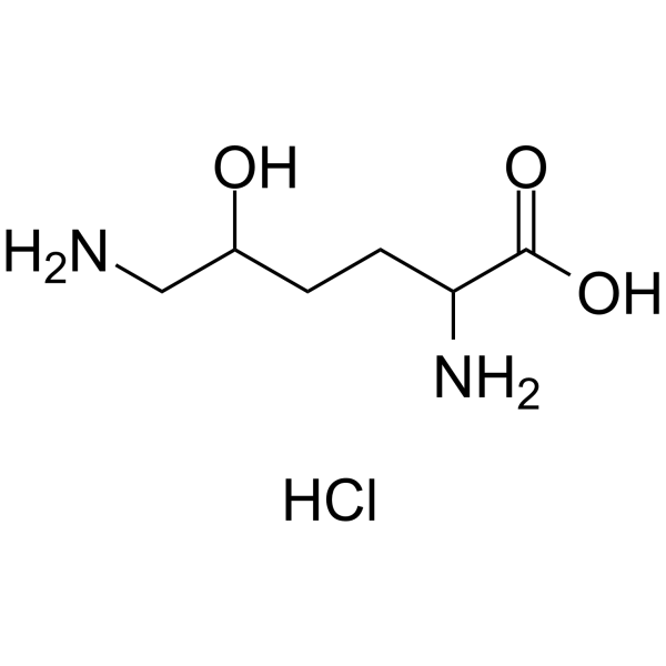 DL-5-Hydroxylysine hydrochloride Chemical Structure DL-5-Hydroxylysine hydrochloride (Synonyms: 羟赖氨酸)
