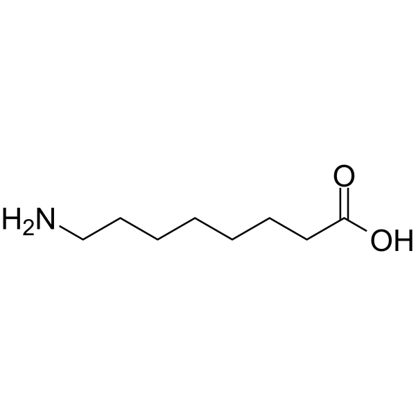 8-Aminooctanoic acid Chemical Structure 8-Aminooctanoic acid (Synonyms: 8-氨基辛酸)