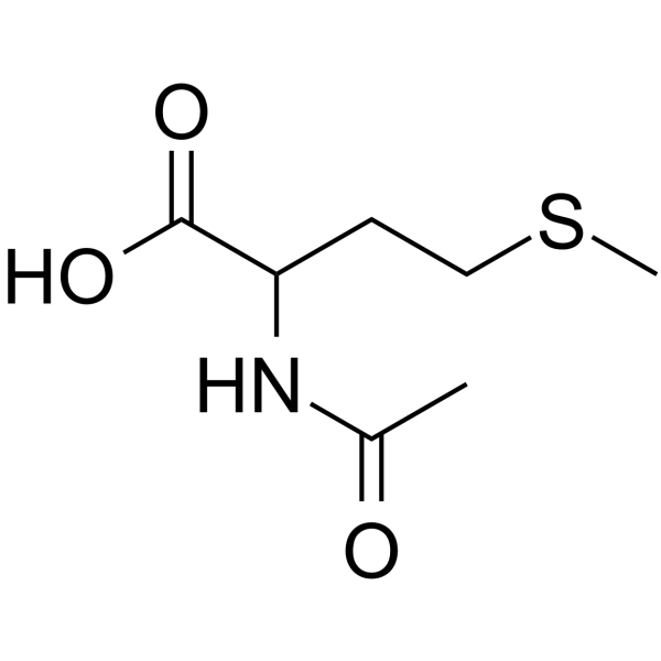N-Acetyl-DL-methionine Chemical Structure N-Acetyl-DL-methionine (Synonyms: N-乙酰-DL-甲硫氨酸)
