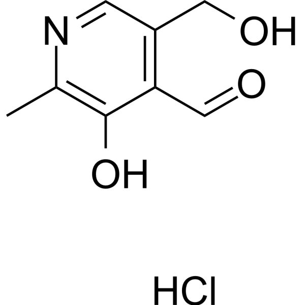 Pyridoxal hydrochloride Chemical Structure Pyridoxal hydrochloride (Synonyms: 吡哆醛盐酸盐)