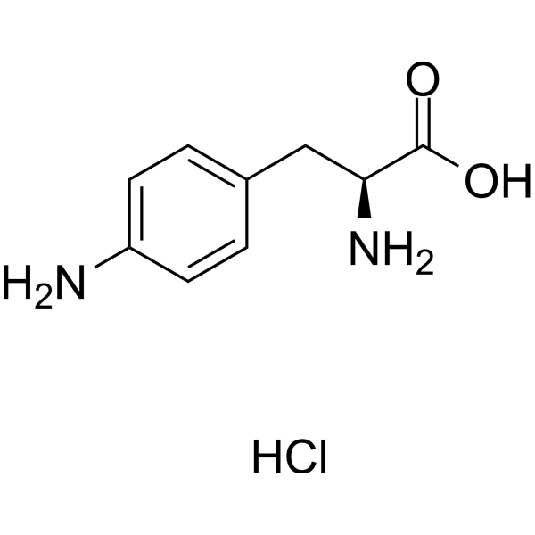 4-Amino-L-phenylalanine hydrochloride Chemical Structure 4-Amino-L-phenylalanine hydrochloride (Synonyms: H-Phe(4-NH2)-OH hydrochloride)