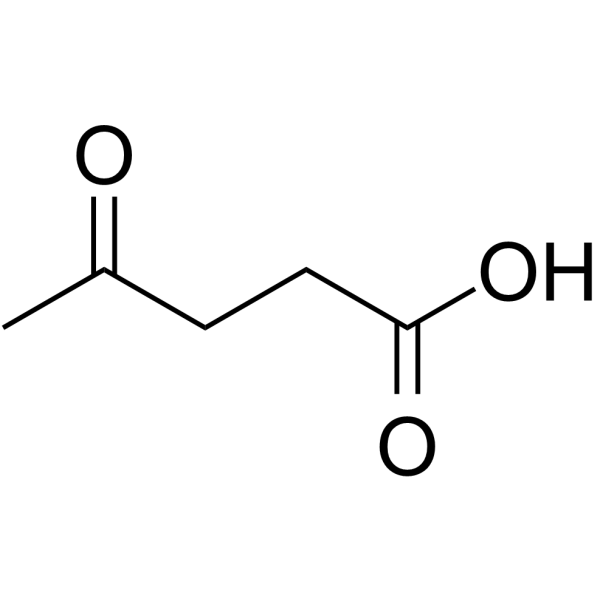 Levulinic acid Chemical Structure Levulinic acid (Synonyms: 乙酰丙酸; 4-Oxovaleric acid; NSC 3716)