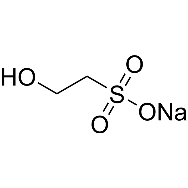 Isethionic acid sodium salt Chemical Structure Isethionic acid sodium salt (Synonyms: Sodium 1-hydroxy-2-ethanesulfonate; Sodium 2-hydroxy-1-ethanesulfonate; Sodium 2-hydroxyethanesulfonate)